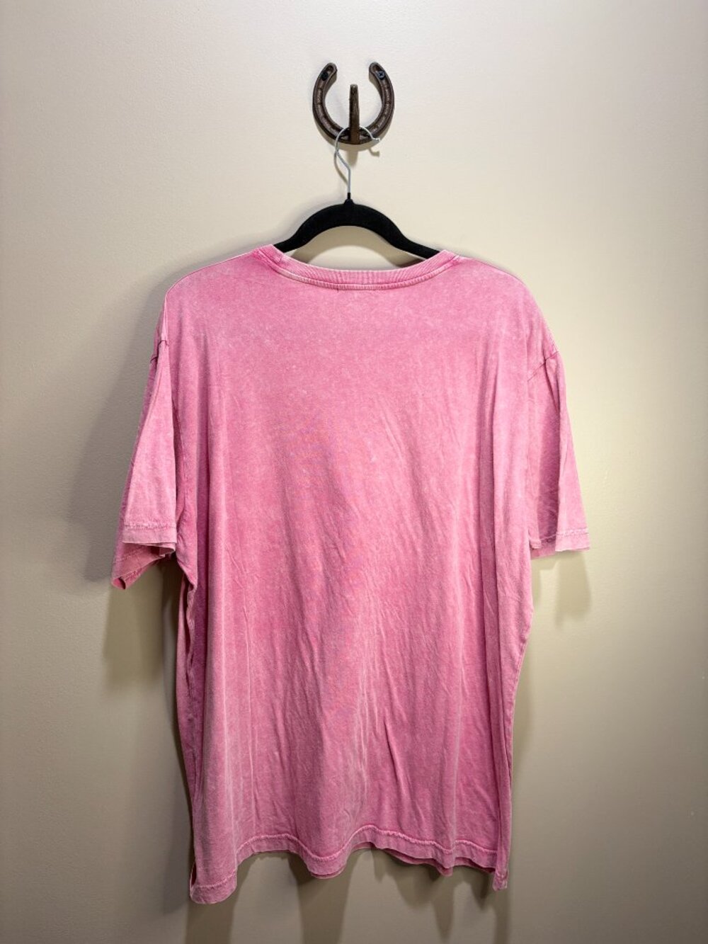 Zutter Horse Graphic Oversized T-Shirt Pink Mineral Wash Medium - Picture 5 of 5